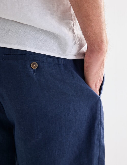 Gasoline Linen Shorts, Slate product photo View 05 L