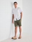 Gasoline Linen Shorts, Khaki product photo View 03 S