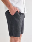 Gasoline Linen Shorts, Graphite product photo