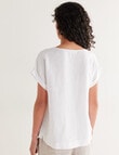 Zest Essentials Linen Top, White product photo View 02 S