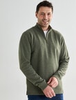 Chisel Lewis 1/4 Zip Fleece Sweatshirt, Sage Marle product photo