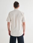 Chisel Linen Blend Short Sleeve Shirt, Sand product photo View 02 S