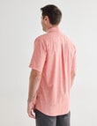 Chisel Linen Blend Short Sleeve Shirt, Peach product photo View 02 S