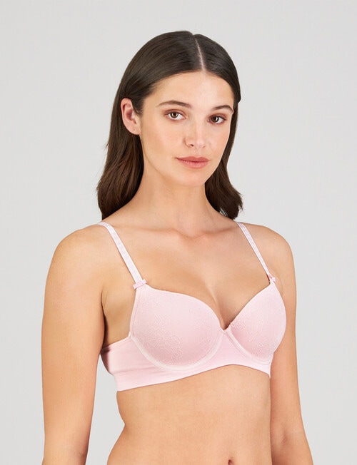 Bendon Body Lace Contour Bra, Pink, B-DD product photo View 03 L