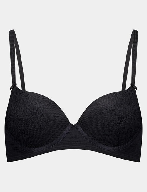Bendon Body Lace Contour Bra, Black, B-DD product photo View 05 L