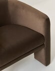 LUCA Furniture Parla Fabric Chair, Espresso product photo View 02 S
