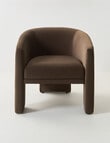 LUCA Furniture Parla Fabric Chair, Espresso product photo View 03 S