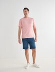 Chisel Ultimate Crew Tee, Peach Stripes product photo View 03 S