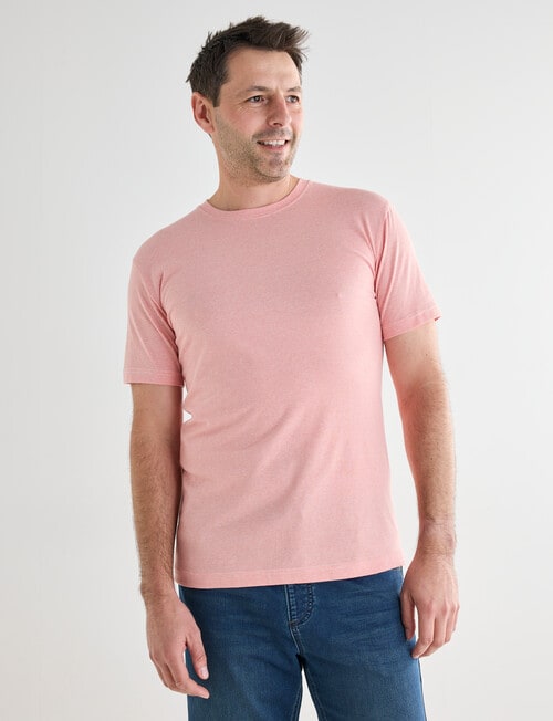 Chisel Ultimate Crew Tee, Peach Stripes product photo View 04 L