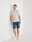 Chisel Ultimate Crew Tee, Taupe Stripes product photo View 03 S