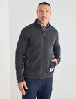 Line 7 Farrel Fleece Zip Thru Sweatshirt, Charcoal Marle product photo