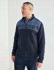 Line 7 Sean Fleece 1/4 Zip Sweatshirt, Navy product photo