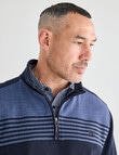 Line 7 Sean Fleece 1/4 Zip Sweatshirt, Navy product photo View 04 S