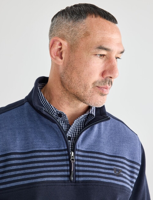 Line 7 Sean Fleece 1/4 Zip Sweatshirt, Navy product photo View 04 L