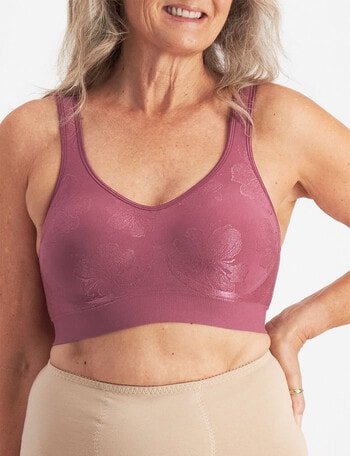 Playtex Comfort Revolution Flex Fit Floral Bra, Wild Mauve product photo