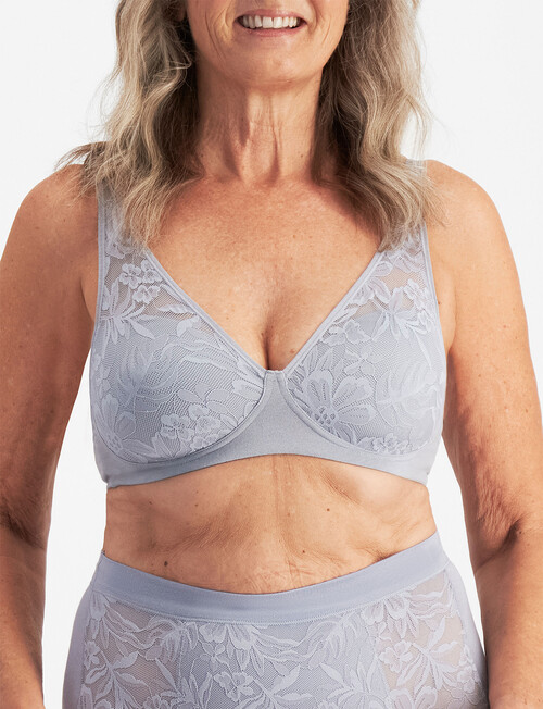 Playtex Ultralight Lace Wirefree Bra, Illusion Silver, S-XXL product photo
