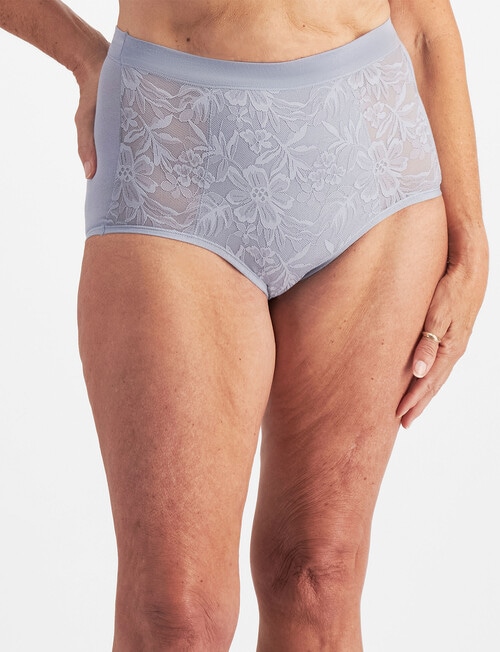 Playtex Ultralight Lace Full Brief, Illusion Silver product photo
