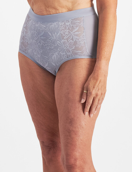 Playtex Ultralight Lace Full Brief, Illusion Silver product photo View 02 L