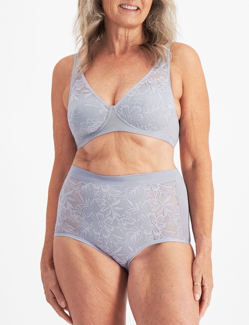 Playtex Ultralight Lace Full Brief, Illusion Silver product photo View 04 L