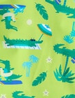 Teeny Weeny Croc Long Sleeve Rash Set, Lime & Blue product photo View 03 S