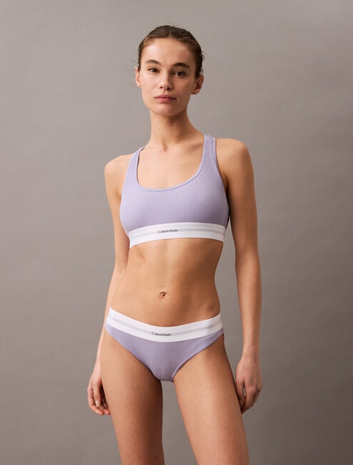 Calvin Klein Modern Rib LL Bralette, Lilac Quartz product photo View 03 L