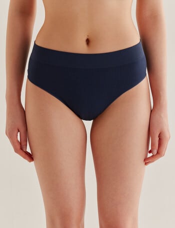 Honey Vegas Rib Hi-Cut Brief, Navy product photo
