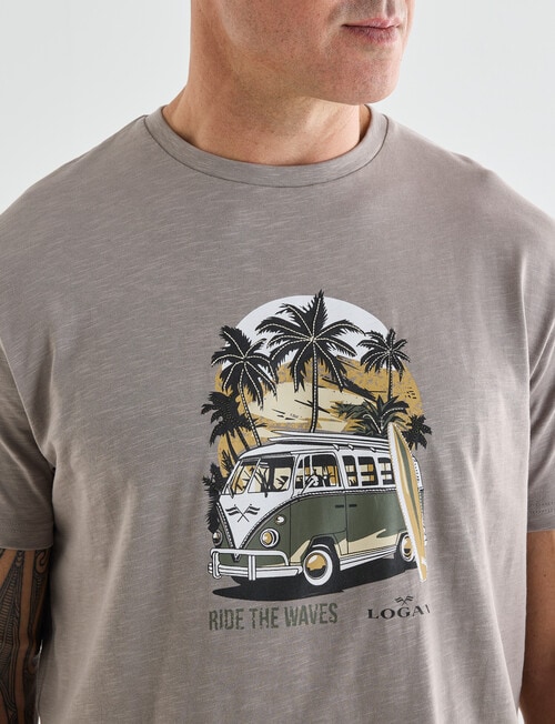 Logan Ride Print Tee, Beige product photo View 04 L