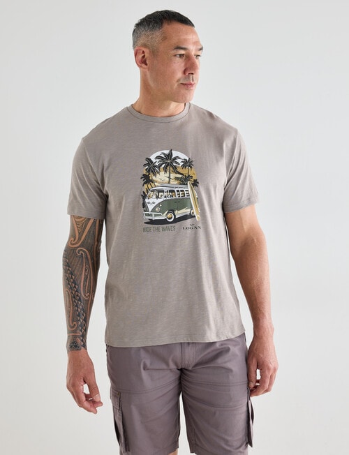 Logan Ride Print Tee, Beige product photo View 05 L