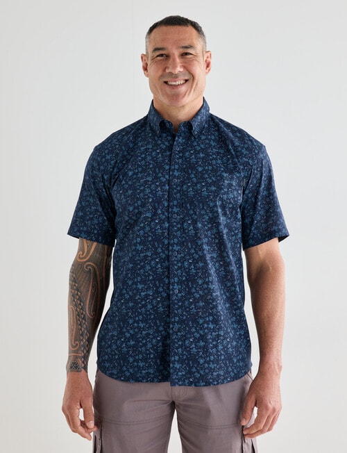 Logan Bruno Short Sleeve Shirt, Indigo product photo