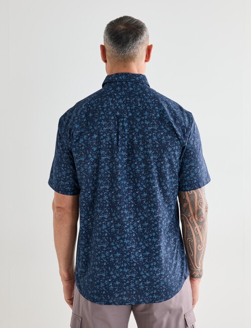 Logan Bruno Short Sleeve Shirt, Indigo product photo View 02 L