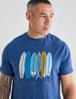 Logan Wave Print Tee, Navy Marle product photo