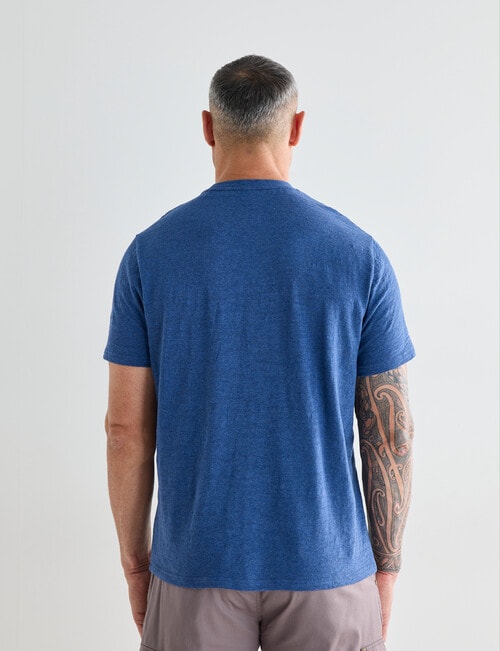 Logan Wave Print Tee, Navy Marle product photo View 02 L