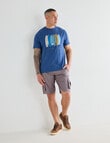 Logan Wave Print Tee, Navy Marle product photo View 03 S
