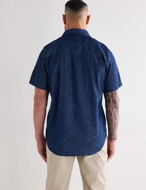 Logan Lima Short Sleeve Shirt, Denim product photo View 02 L