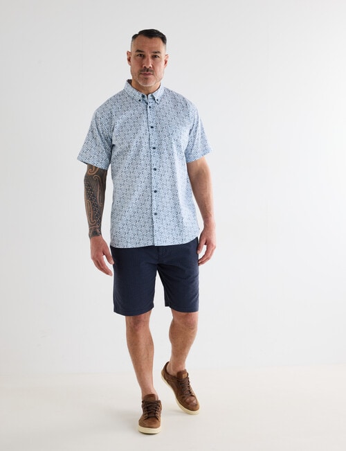 Logan Revan Short Sleeve Shirt Shirt, Blue product photo View 03 L