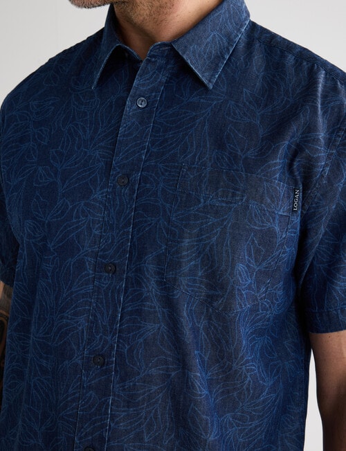 Logan Lima Short Sleeve Shirt, Denim product photo View 04 L