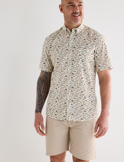Logan Palmer Short Sleeve Shirt, Beige product photo View 05 L