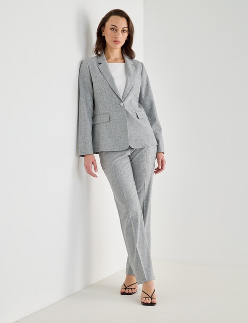 Oliver Black Classic Cross Hatch Blazer, Silver Marle product photo View 03 L