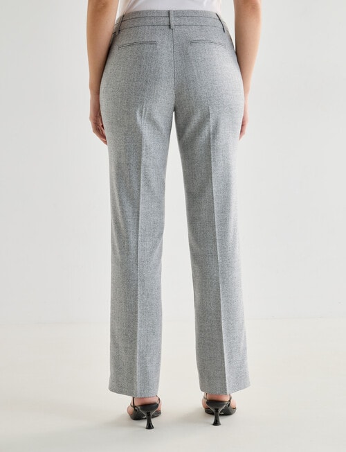 Oliver Black Cross Hatch Straight Leg Regular Pant, Silver Marle product photo View 02 L