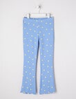 Mac & Ellie Lemons Rib Flare Leggings, Periwinkle product photo