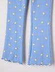 Mac & Ellie Lemons Rib Flare Leggings, Periwinkle product photo View 02 S