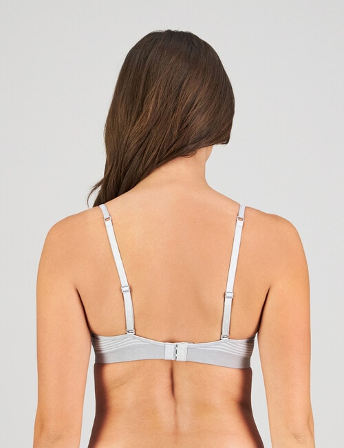 Bendon Simply Seamless Stripe Soft Cup Bra, Grey, AA-D product photo View 02 L