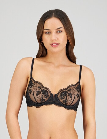 Bendon Romilly Underwire Bra, Black, B-DD product photo
