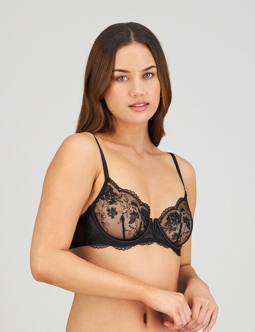 Bendon Romilly Underwire Bra, Black, B-DD product photo View 03 L