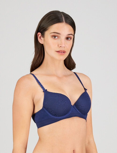 Bendon Bendon Body Lace Contour Bra, Medieval Blue, B-DD product photo View 03 L