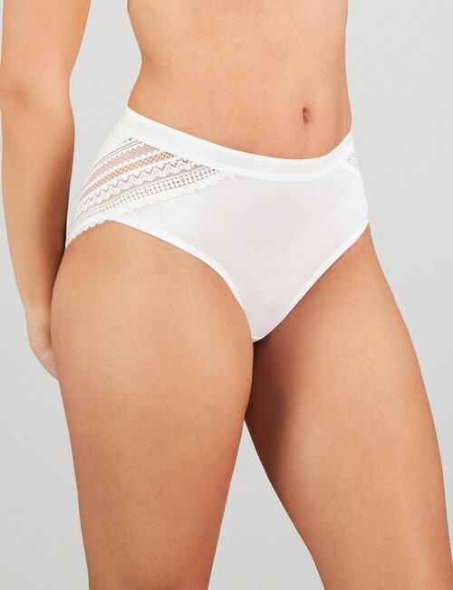 Bendon Angelica Midi Brief, White product photo View 03 L