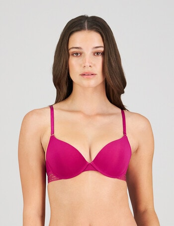 Bendon Stripe Elastic Demi Bra, Fantasy Fuchsia, A-DD product photo