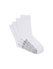 Bonds Logo Lightweight Crew Sock, 4-Pack, White product photo