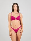 Bendon Stripe Elastic Tanga Brief, Fantasy Fuchsia product photo View 04 S
