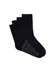 Bonds Logo Lightweight Crew Sock, 4-Pack, Black product photo